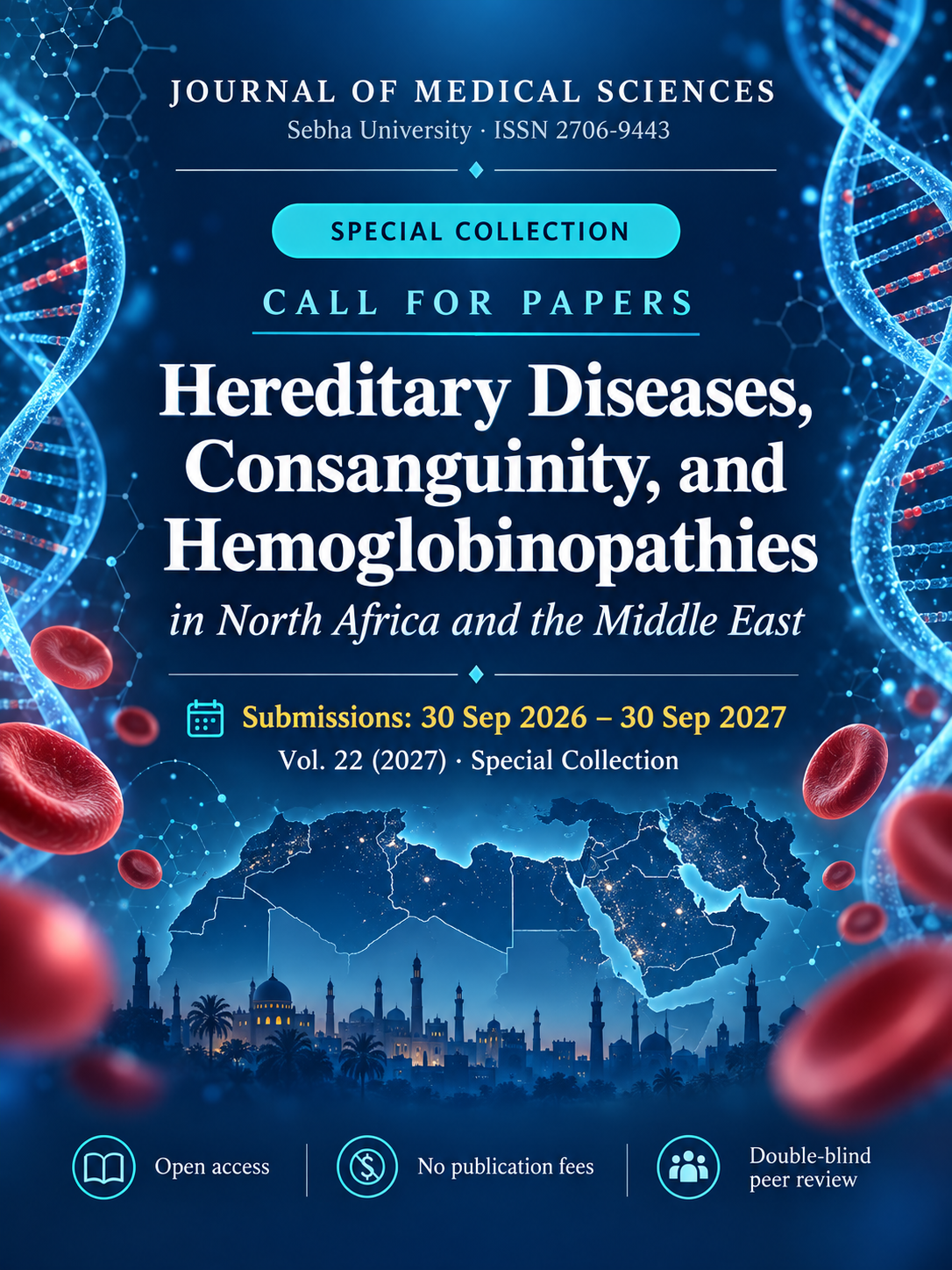 Call for Papers: Special Collection on Hereditary Diseases, Consanguinity, and Hemoglobinopathies in North Africa and the Middle East. Submissions 30 September 2026 to 30 September 2027