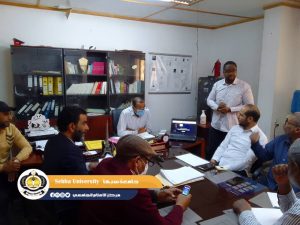 The periodic meeting of the Faculty of Languages 1 الريادة في التعليم والبحث العلمي