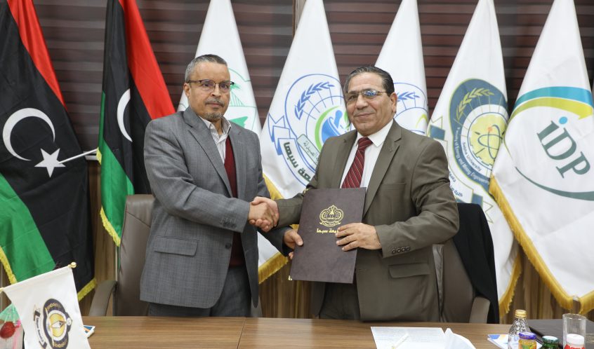 جامعة سبها : توقيع اتفاقية تعاون علمي مشترك بين جامعة سبها و جامعة المرقب