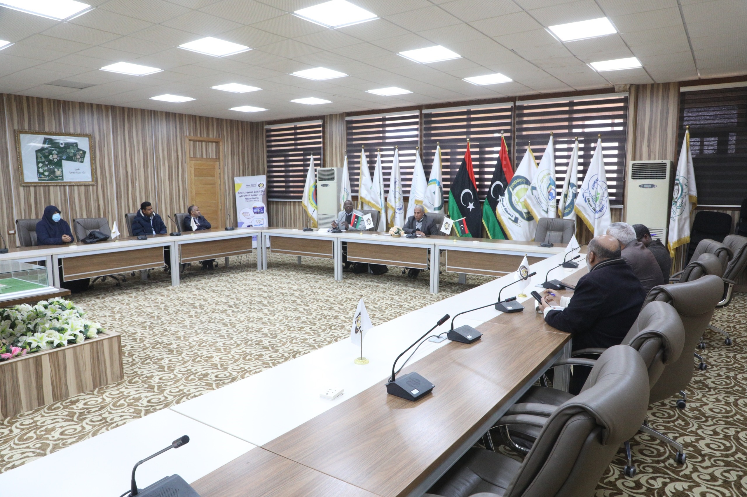 الاجتماع التقابلي الثالث للجنة العلمية والتحضيرية للمؤتمر العلمي الأول للعلوم الطبية جامعة سبها.