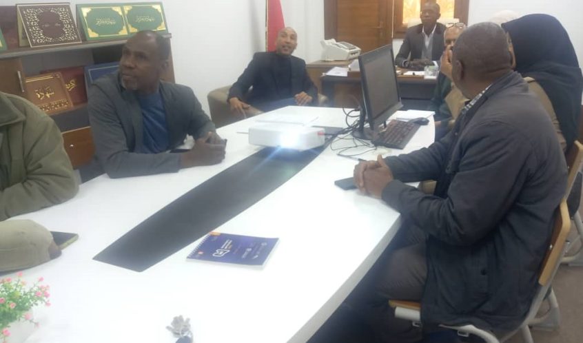 اجتماع اللجنة الخاصة بمتابعة كليات الجامعة للحصول على الاعتماد المؤسسي.