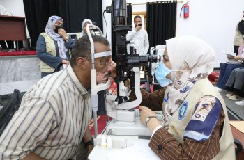 مكتب دعم وتمكين المرأة بالجامعة ينظم حملة مجانية للكشف عن صحة العيون.