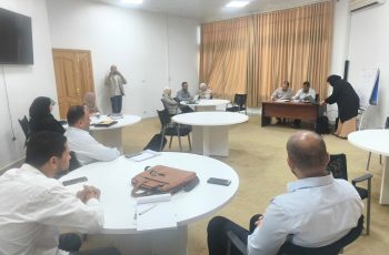 كلية تقنية المعلومات تعقد اجتماعا بخصوص ملف الاعتماد المؤسسي لكليات الجامعة.