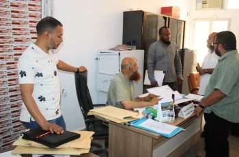 زيارة لجنة من جامعة سبها لمتابعة الدراسة والامتحانات بكلية التربية زويلة.