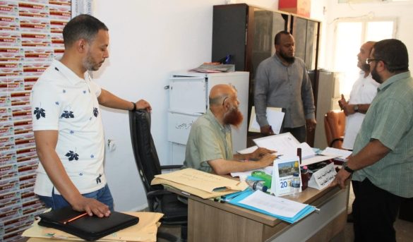 زيارة لجنة من جامعة سبها لمتابعة الدراسة والامتحانات بكلية التربية زويلة.