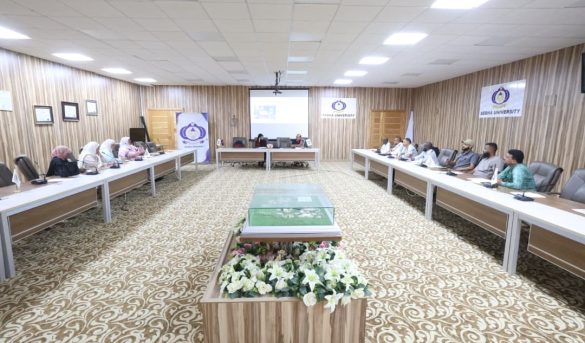 pom - Sebha University مكتب التخطيط والمتابعة يعقد اجتماعا تشاوريا تقابليا للتحضير النهائي لتنفيذ جلسة حوارية بشأن التخطيط التشغيلي في الكليات.