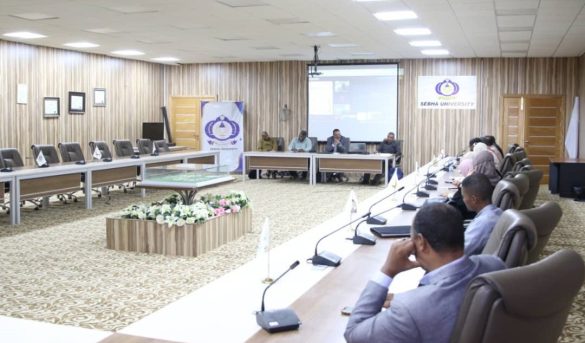 مركز البحوث والاستشارات العلمية يعقد اجتماعه الاعتيادي مع رؤساء أقسام البحوث بالكليات.