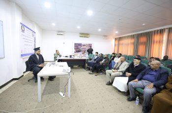 مناقشــة رسالــة (الماجستيــر) فــي قســم الطاقــة المتجــددة بكليــة الهندســة .