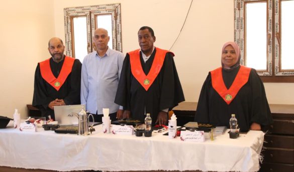  مناقشة رسـالة علمـية فـي قسـم عـلم الكيمـياء بجامعــة سبـها .