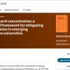 Article page header: title 'Strategic research concentration: a mathematical framework for mitigating structural dilution in emerging comprehensive universities' on Springer Nature site with brown hero band and right-side thumbnail image of the journal cover
